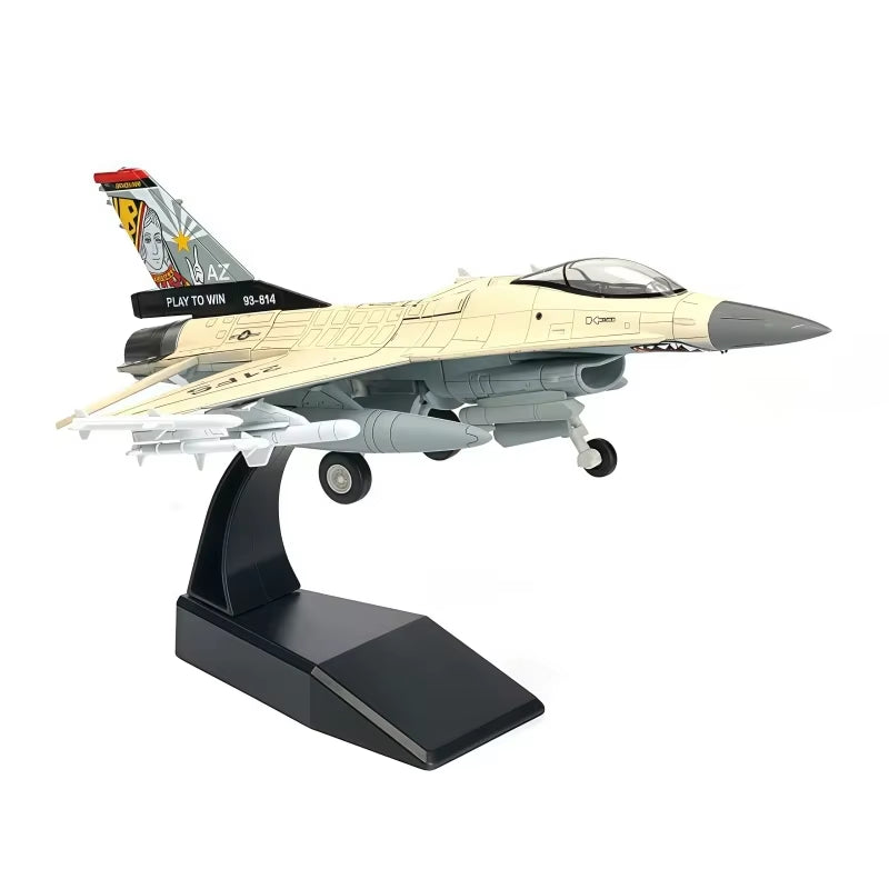 Maqueta de Bloques Caza F-16 Fighting Falcon Escala 1/72 (Kit de Construcción DIY)