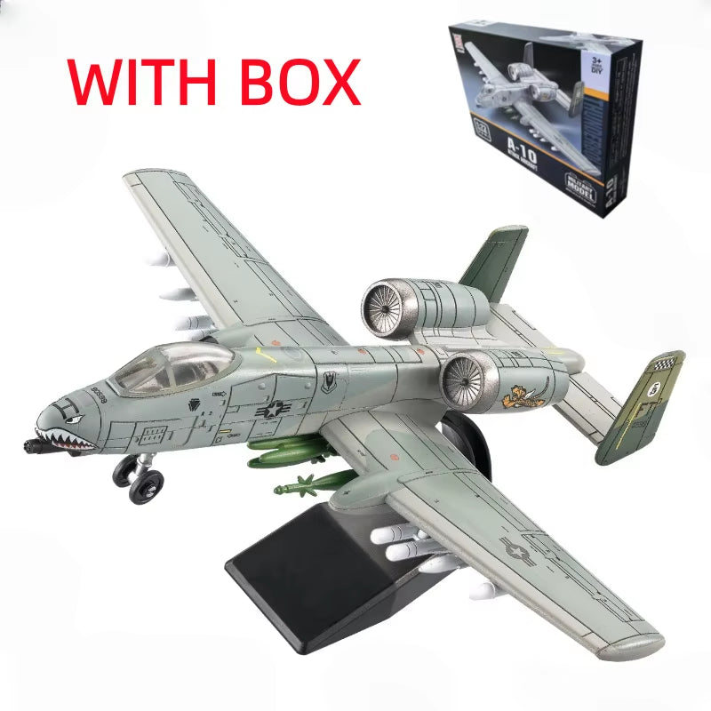 1:72 Scale A-10 Thunderbolt II Support Attack Aircraft Model - Creative Military Series Building Block Set for Boys - Ideal for Christmas Gifts