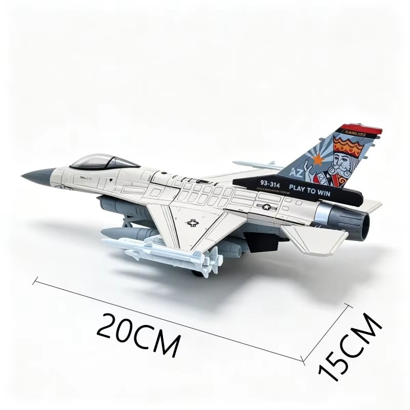 1/72 Military Series F-16 A/B Fighting Falcon Building Blocks Fighter Kit Glue Free DIY Assembled Bricks Jet Toys for Xmas Gifts