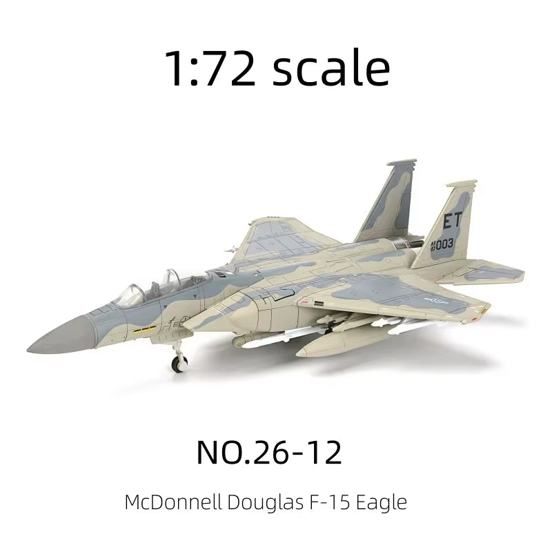 1/72 Creative Military Series Mcdonnell Douglas F-15 Eagle Fighter Building Blocks Pre-Color Model DIY Decor Toys for Xmas Gifts