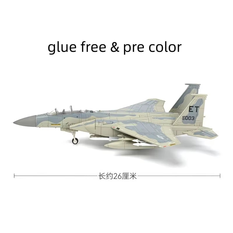 1/72 Creative Military Series Mcdonnell Douglas F-15 Eagle Fighter Building Blocks Pre-Color Model DIY Decor Toys for Xmas Gifts