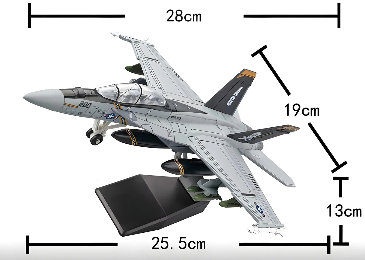 1:72 Scale F/A-18F Super Hornet VF-103 Grumman Tomcat Military Model Aircraft - US Navy Pirate Flag Edition