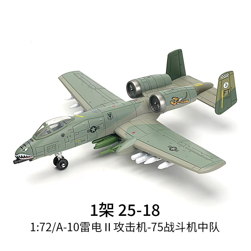 1:72 Scale A-10 Thunderbolt II Support Attack Aircraft Model - Creative Military Series Building Block Set for Boys - Ideal for Christmas Gifts