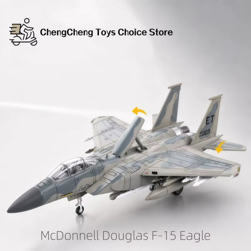 1/72 Creative Military Series Mcdonnell Douglas F-15 Eagle Fighter Building Blocks Pre-Color Model DIY Decor Toys for Xmas Gifts